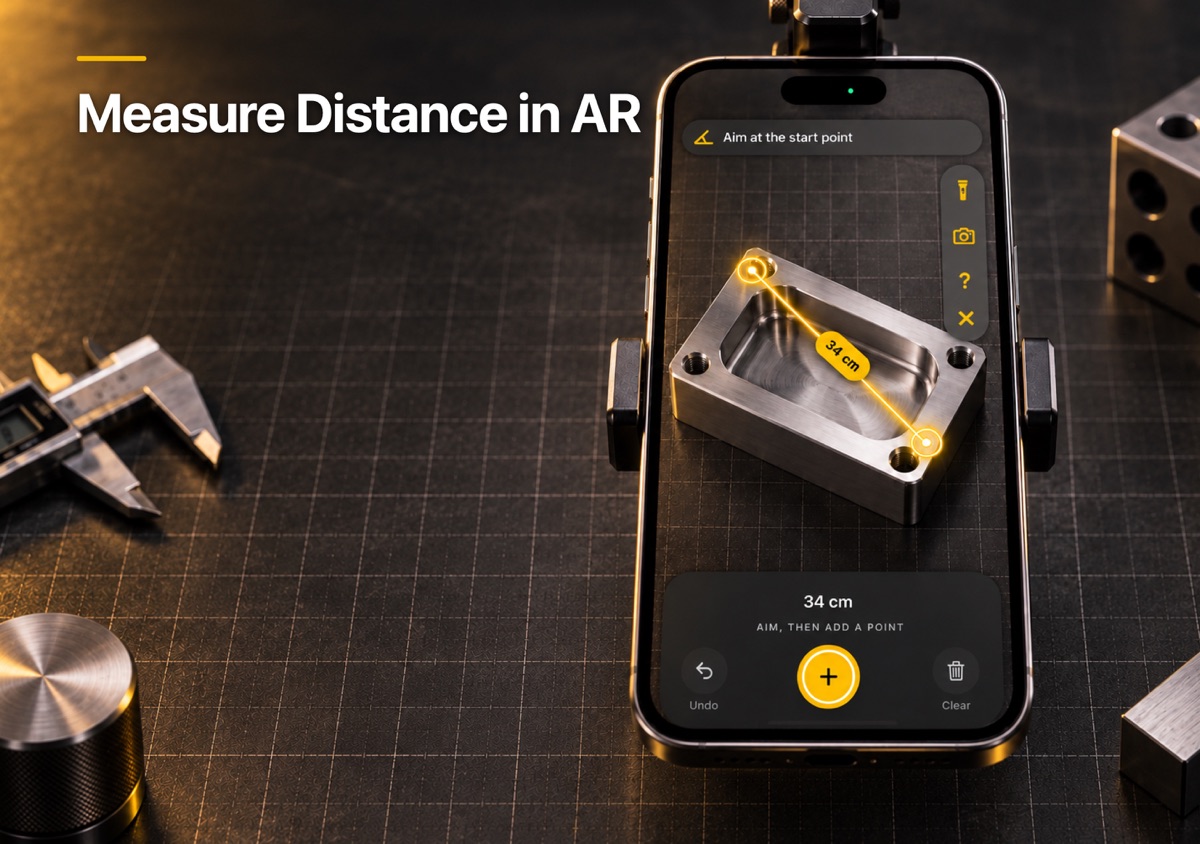 Camera-based AR distance measurement